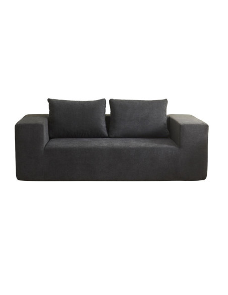 Divano Kelly imbottitura in schiuma con rivestimento in tessuto KSR26-21 grigio scuro sottovuoto - Kallea