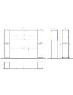 Armadio ponte Granada con comodino colore bianco opaco e gesso - Kallea 2