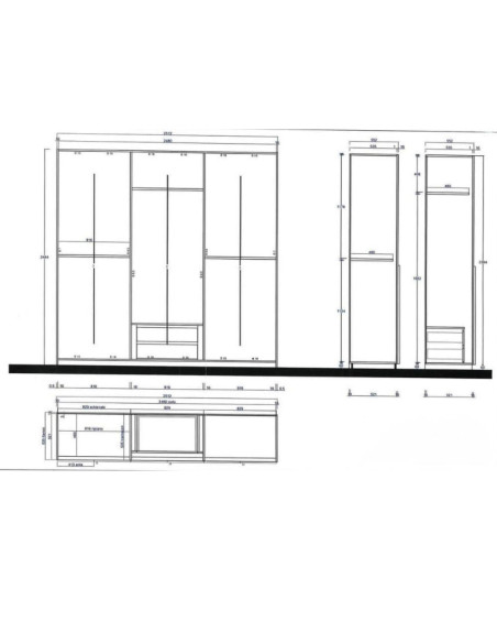 Camera da letto Aria con armadio 6 ante battenti con specchio in bianco spatolato neve e letto matrimoniale Ascoli grigio - K...
