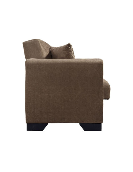 Divano letto Rianna 2 posti con contenitore in tessuto Oguzcan 07 brown - Kallea