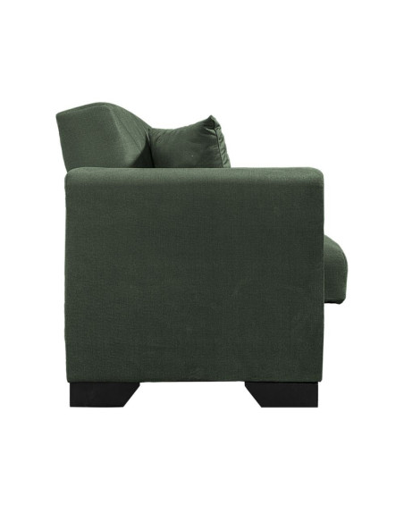 Divano letto Rianna 2 posti con contenitore in tessuto Oguzcan 11 verde - Kallea