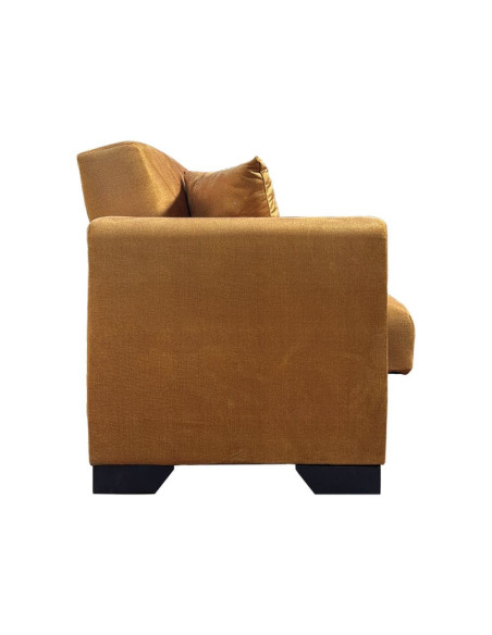 Divano letto Rianna 3 posti con contenitore in tessuto Oguzcan 09 giallo - Kallea