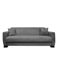 Divano letto Rianna 3 posti con contenitore in tessuto Oguzcan 13 gray - Kallea 2