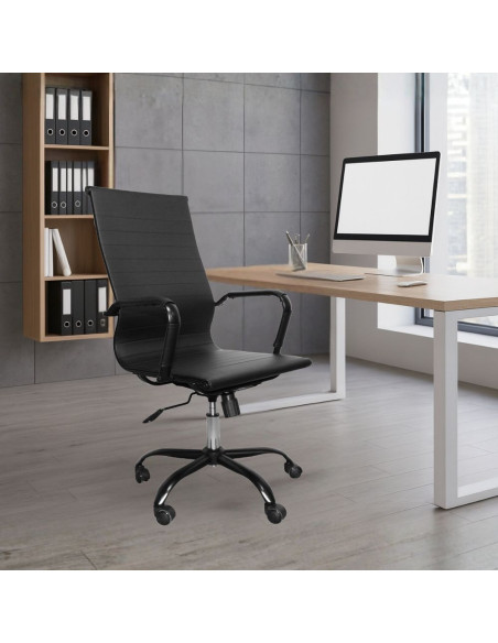 Poltrona da ufficio NuviaH con schienale altro colore nero - Kallea