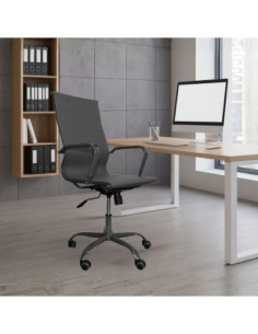 Poltrona da ufficio NuviaH con schienale altro colore grigio - Kallea