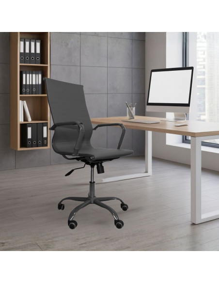 Poltrona da ufficio NuviaH con schienale altro colore grigio - Kallea