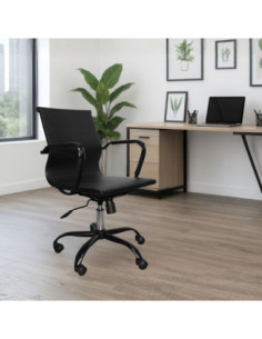 Poltrona da ufficio NuviaS con schienale basso colore nero - Kallea