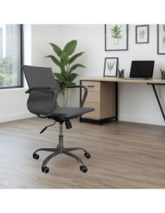 Poltrona da ufficio NuviaS con schienale basso colore grigio - Kallea