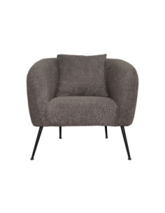 Poltrona pozzetto Nuvia in tessuto Ascort colore grigio mouse - Kallea 2