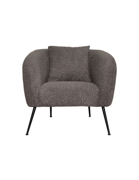 Poltrona pozzetto Nuvia in tessuto Ascort colore grigio mouse - Kallea