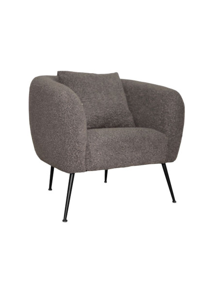 Poltrona pozzetto Nuvia in tessuto Ascort colore grigio mouse - Kallea