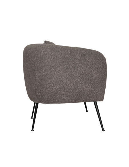 Poltrona pozzetto Nuvia in tessuto Ascort colore grigio mouse - Kallea