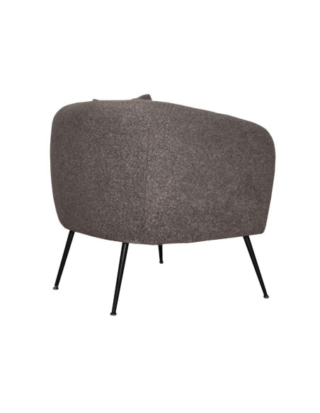 Poltrona pozzetto Nuvia in tessuto Ascort colore grigio mouse - Kallea