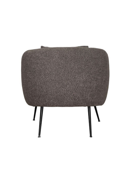 Poltrona pozzetto Nuvia in tessuto Ascort colore grigio mouse - Kallea