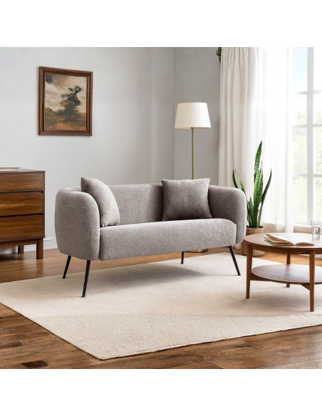 Divano imbottito Nuvia in tessuto Ascort colore taupe - Kallea