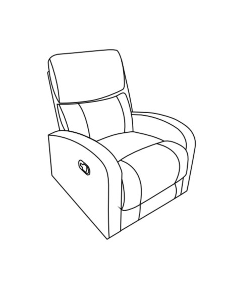 Poltrona Potter recliner manuale in tessuto Mia 103-05 beige - Kallea