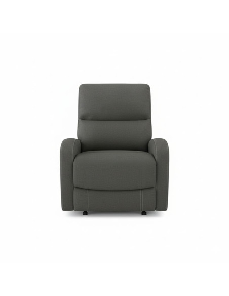 Poltrona Potter recliner manuale in tessuto Mia 103-27 grigio scuro - Kallea