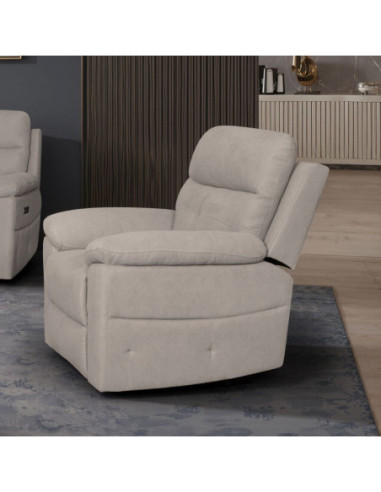 Poltrona Kayde recliner elettrico in tessuto Mia 103-05 beige - Kallea