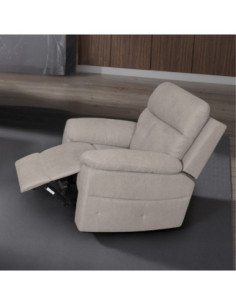 Poltrona Kayde recliner elettrico in tessuto Mia 103-05 beige - Kallea 2