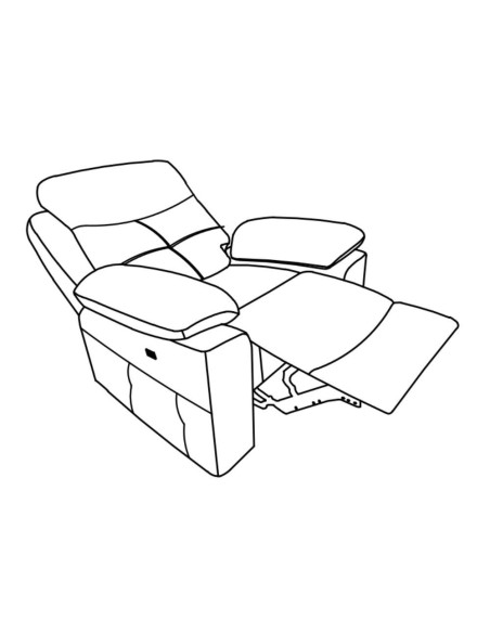 Poltrona Kayde recliner elettrico in tessuto Mia 103-05 beige - Kallea