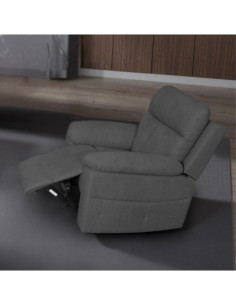 Poltrona Kayde recliner elettrico in tessuto Mia 103-27 grigio scuro - Kallea 2