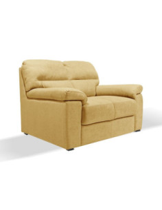 Divano Alenda 2 posti fisso con piedini quadrati colore Roma 14 giallo - Kallea 2