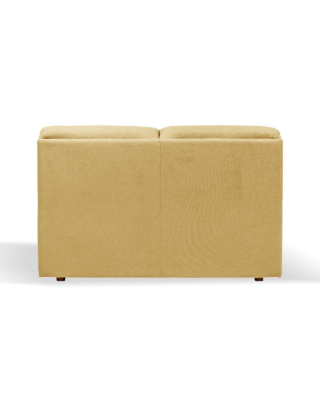 Divano Alenda 2 posti fisso con piedini quadrati colore Roma 14 giallo - Kallea