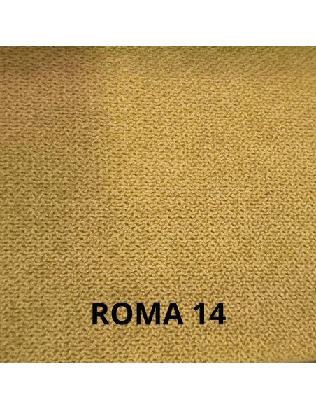 Divano Alenda 2 posti fisso con piedini quadrati colore Roma 14 giallo - Kallea