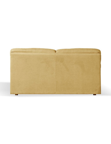 Divano Alenda 3 posti con piedini quadrati in tessuto Roma 14 giallo - Kallea