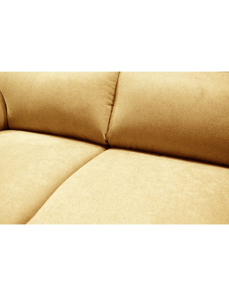 Divano Alenda 3 posti con piedini quadrati in tessuto Roma 14 giallo - Kallea