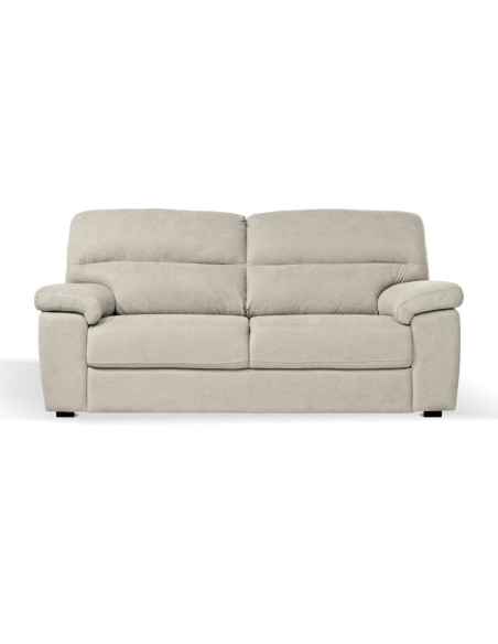 Divano Alenda 3 posti con piedini quadrati in tessuto Roma 05 beige - Kallea