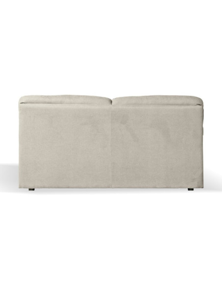 Divano Alenda 3 posti con piedini quadrati in tessuto Roma 05 beige - Kallea