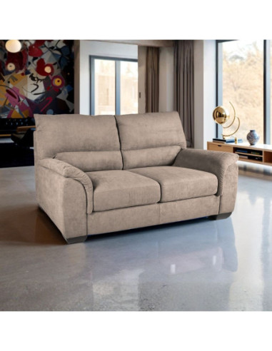 Divano Atene 2 posti in tessuto Roma 07 cappuccino - Kallea