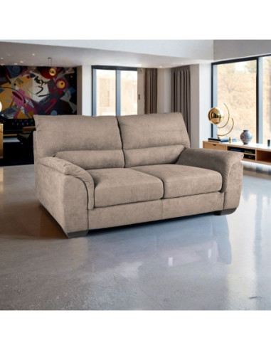 Divano Atene 3 posti in tessuto Roma 07 cappuccino - Kallea