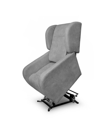 Poltrona alza persona Lift 2 motori con roller bar in tessuto Giulia 9712 light gray - Kallea