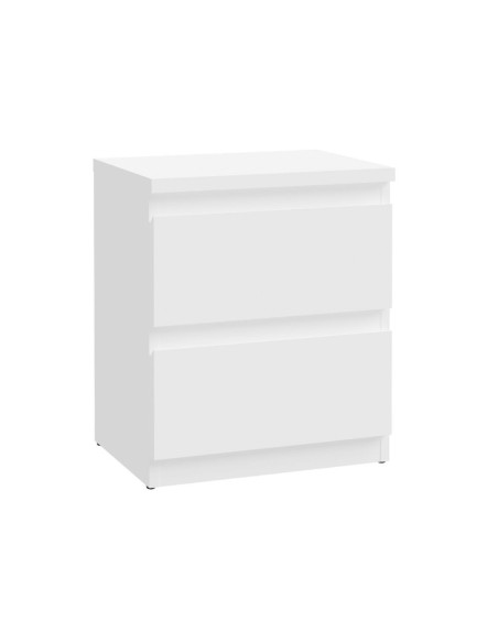 Camera da letto Rango con armadio 2 ante bianco opaco e letto Snello grigio chiaro - Kallea