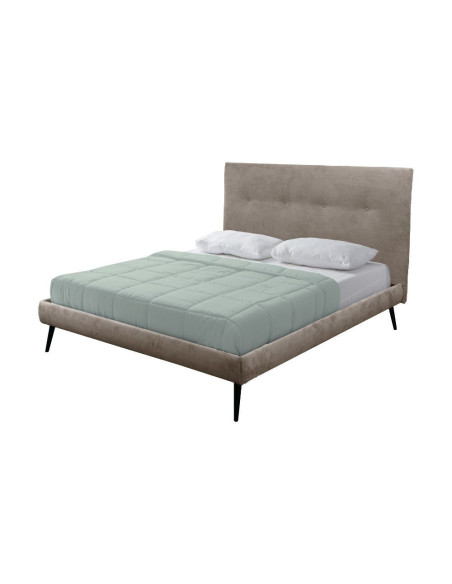 Camera da letto Milk con armadio 4 ante olmo perla e letto Stiletto tortora - Kallea