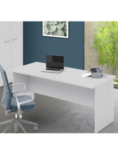 Scrivania Ibisco 180x80x74H cm bianco frassinato - Kallea