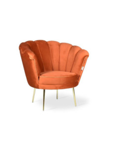 Poltrona Orel in velluto arancio Riviera 09 - Kallea 2