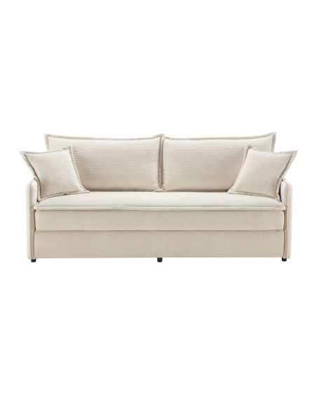 Divano letto Ghide con contenitore colore panna 217x86x95 cm. - Kallea