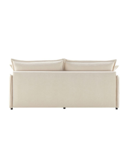 Divano letto Ghide con contenitore colore panna 217x86x95 cm. - Kallea