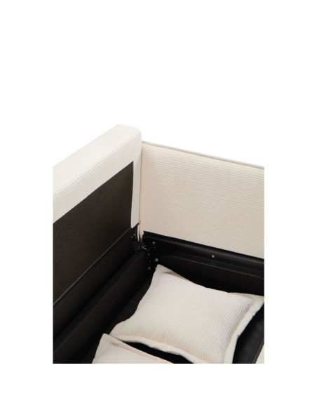 Divano letto Ghide con contenitore colore panna 217x86x95 cm. - Kallea