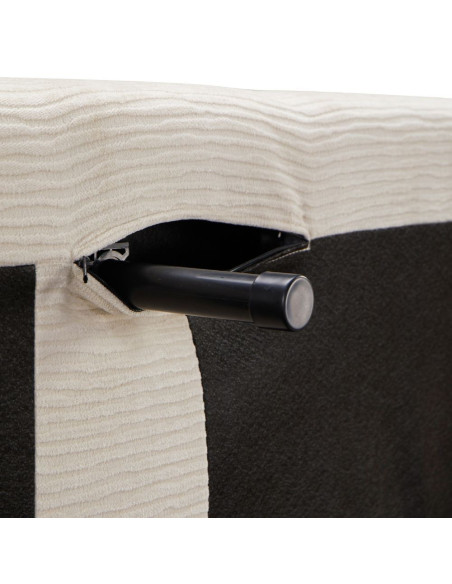 Divano letto Ghide con contenitore colore panna 217x86x95 cm. - Kallea