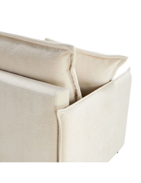 Divano letto Ghide con contenitore colore panna 217x86x95 cm. - Kallea