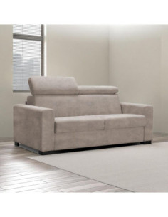 Divano letto Pisa 3 posti in nabuk Munich 39 tortora - Kallea