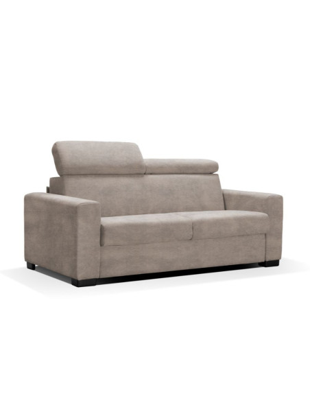 Divano letto Pisa 3 posti in nabuk Munich 39 tortora - Kallea