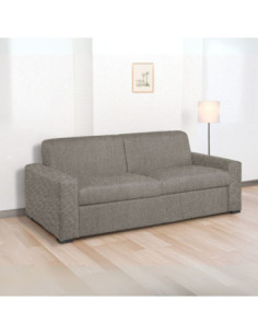 Divano letto Flash 3 posti con rete elettrosaldata colore taupe Roma 10 - Kallea