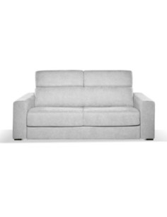 Divano letto Crien 3 posti poggiatesta reclinabili colore Luna 19 grigio chiaro piedini quadrati - Kallea 2