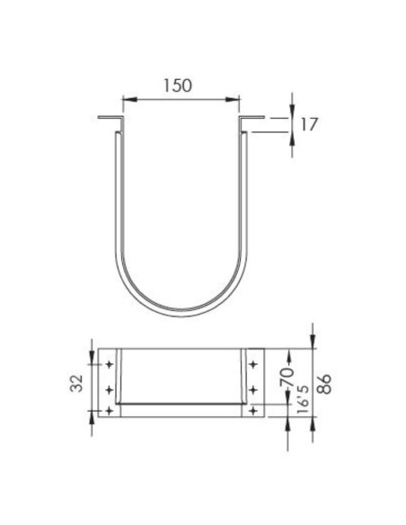 Protezione per sifone a forma di U Omega1 colore grigio - Kallea