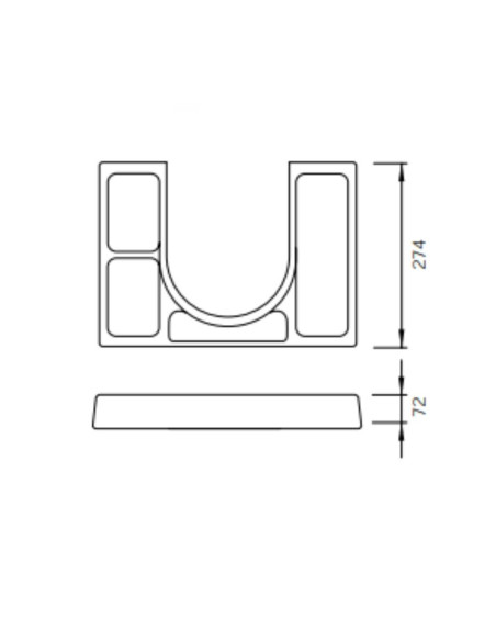 Organizer per coprisifone Omega 2 colore grigio - Kallea